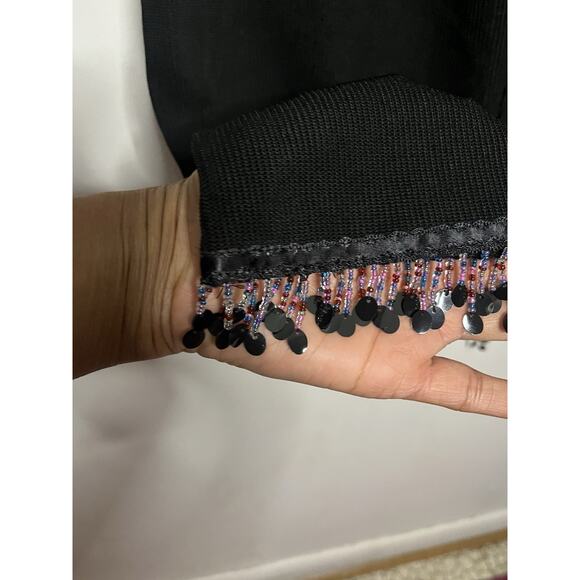 Vintage Beaded Fringe Super Stretch Cropped Pants Women’s Size XL - 31” Waist - Picture 4 of 6